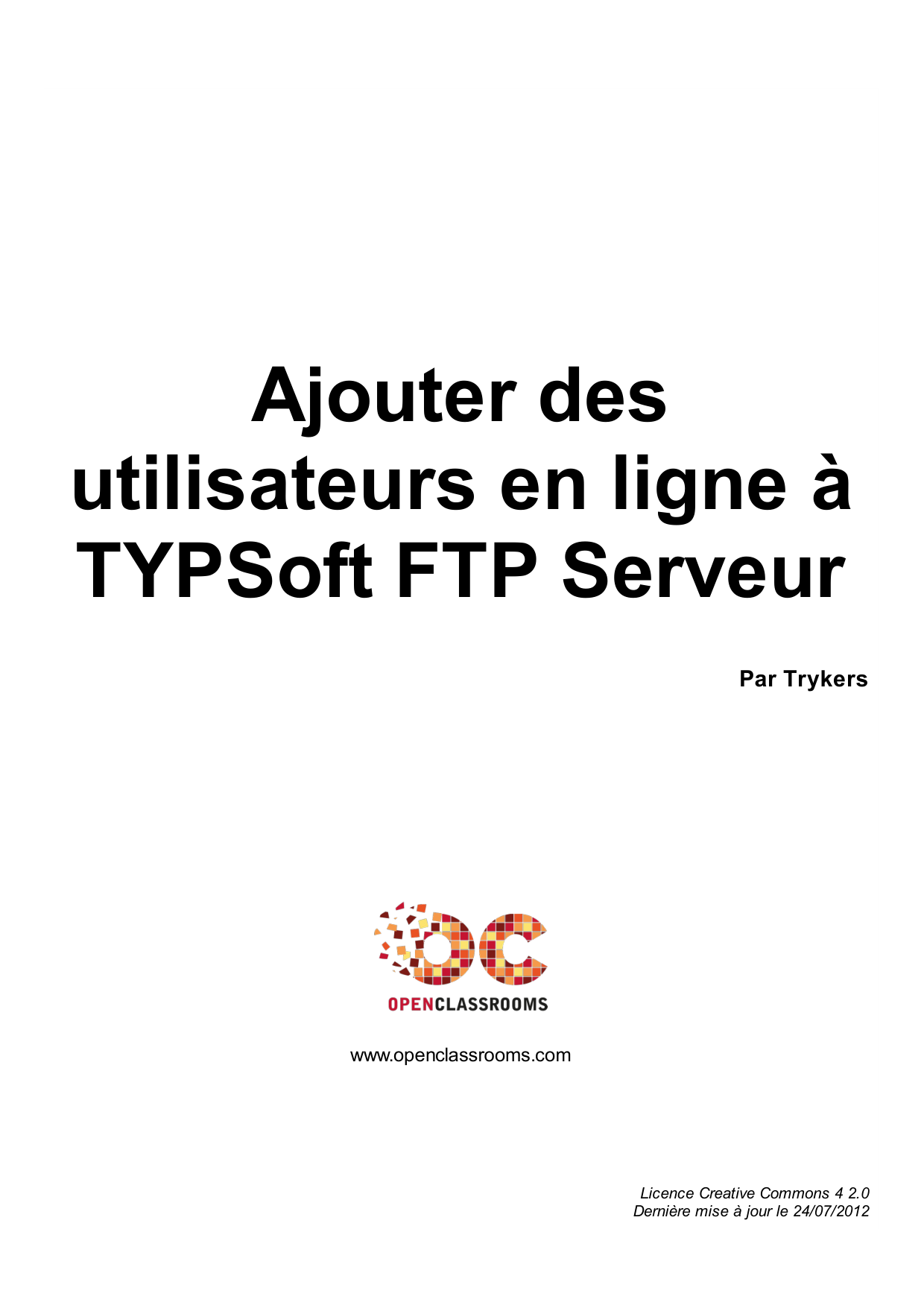 Ajouter des utilisateurs en ligne à TYPSoft FTP Serveur