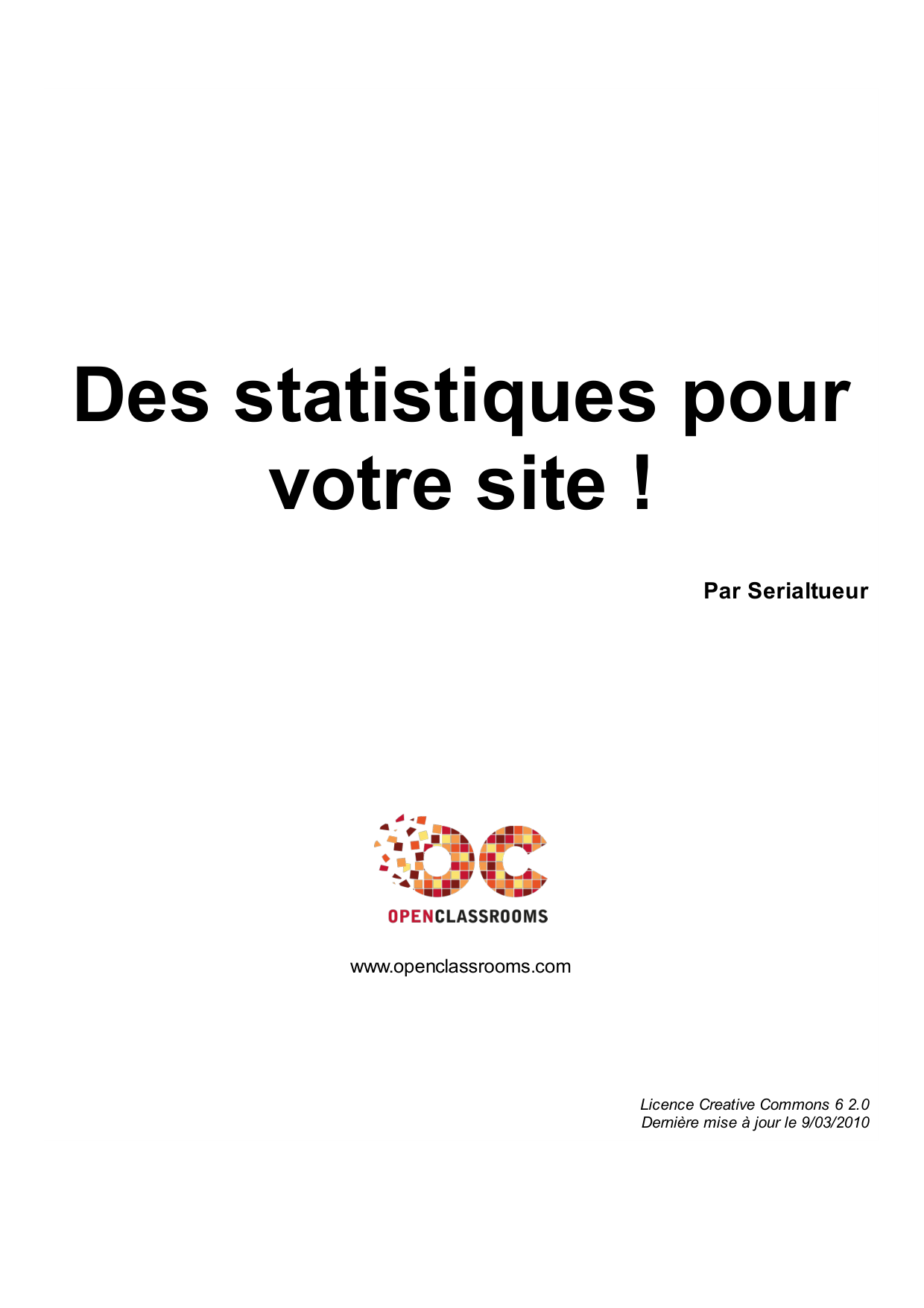 Des statistiques pour votre site !