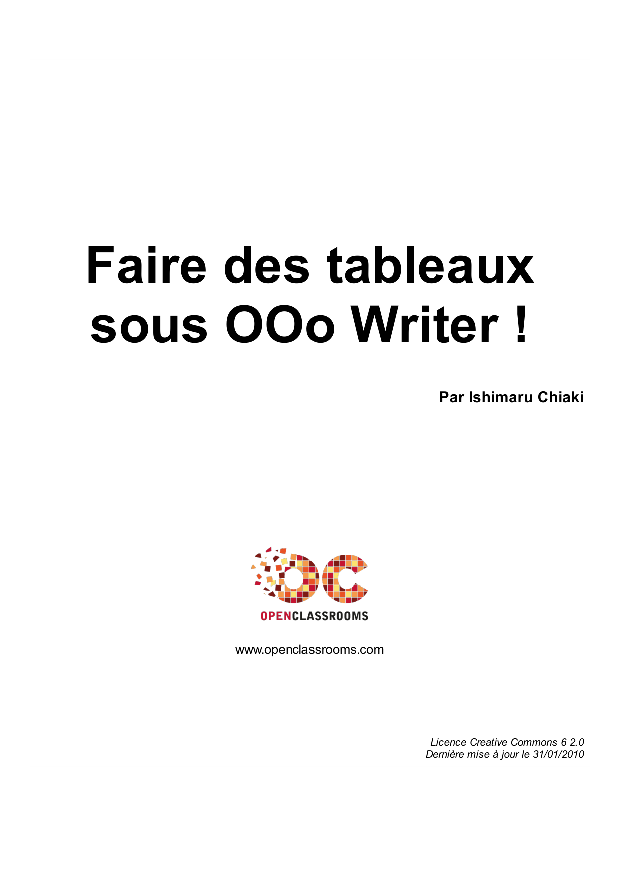 Faire des tableaux sous OOo Writer !