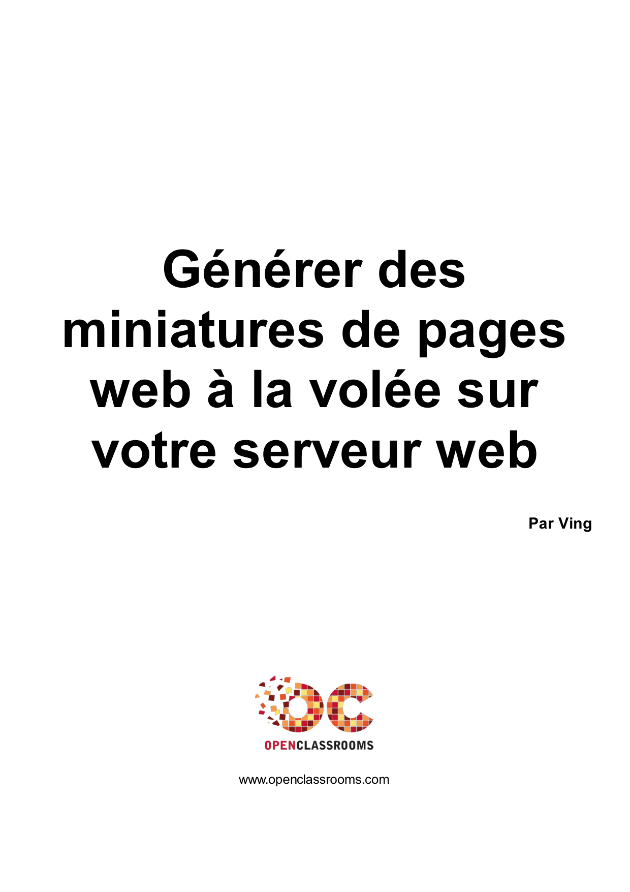 Générer des miniatures de pages web à la volée sur votre serveur web