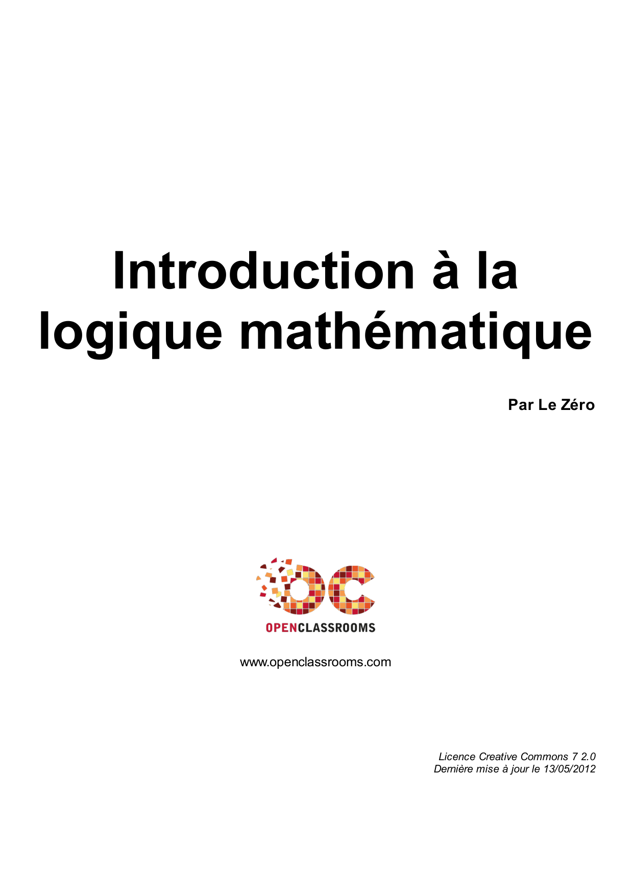 Introduction à la logique mathématique
