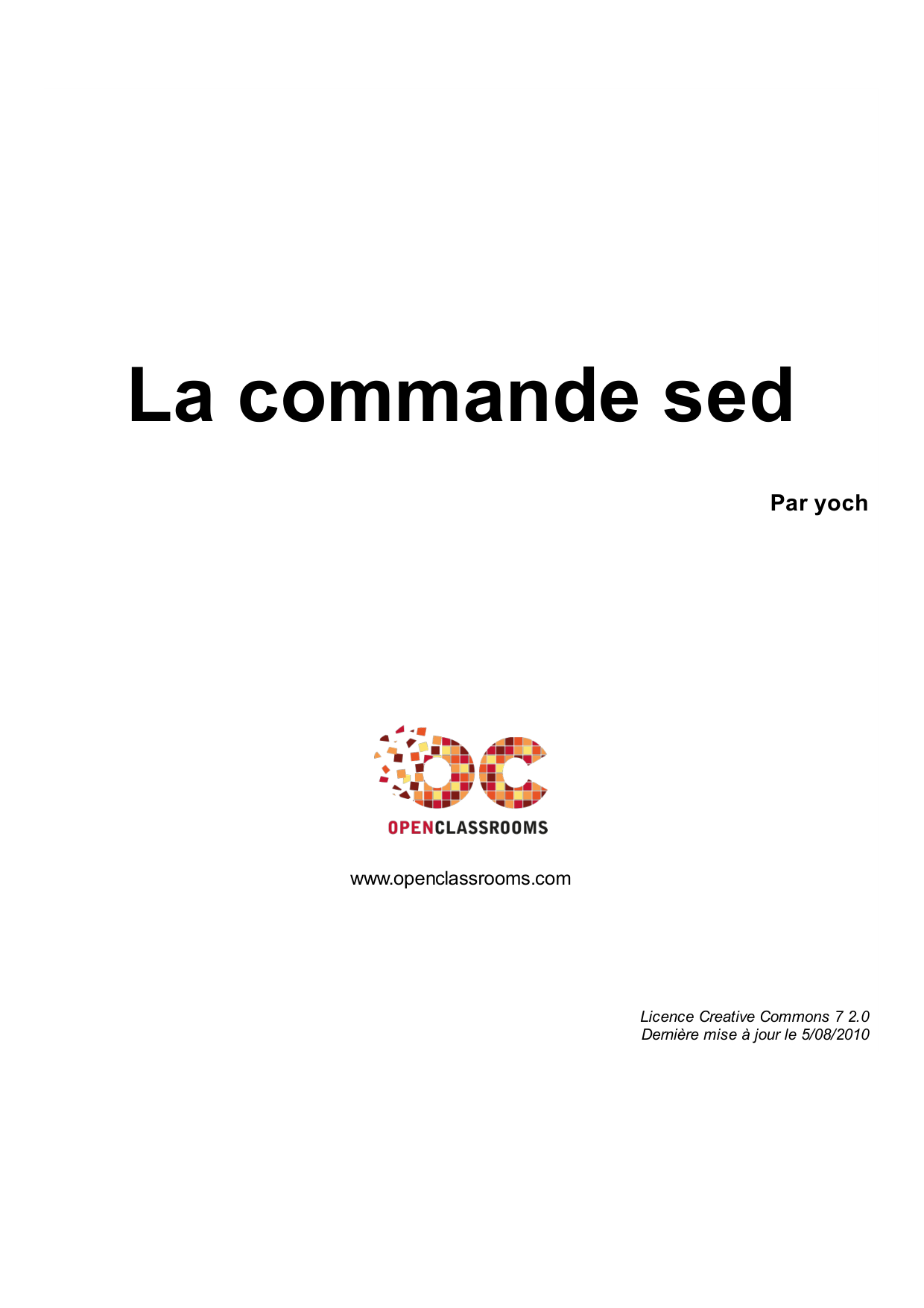 La commande sed