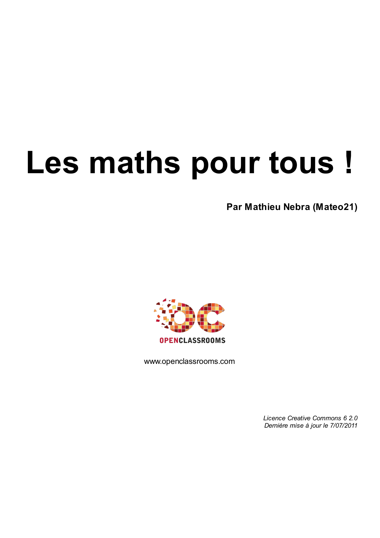 Les maths pour tous !