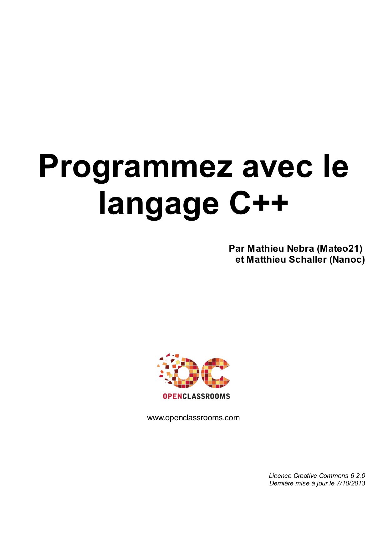 Programmez avec le langage C++